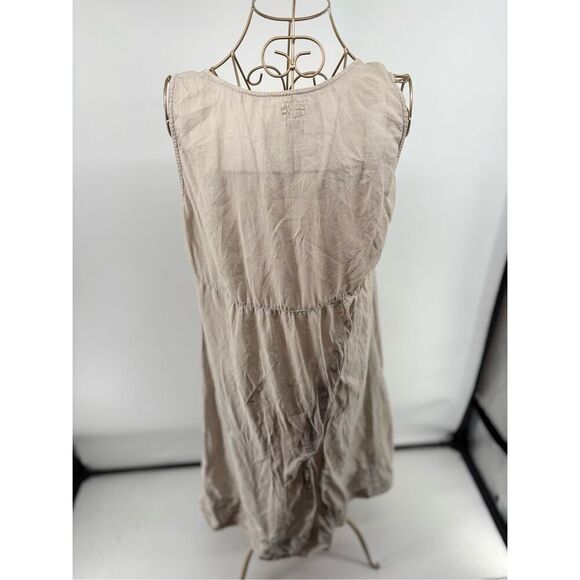 Hartford 100% Linen  Tan Sleeveless Dress Pockets Size 6 - Picture 10 of 10